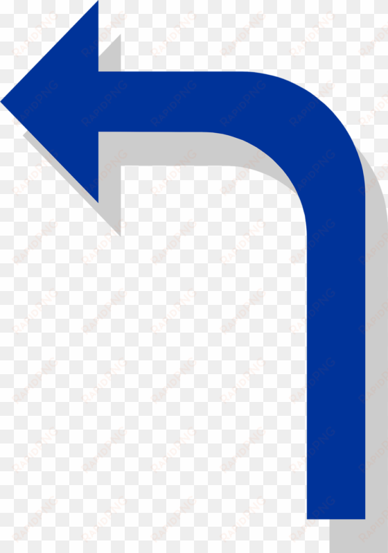 arrow blue free stock photo illustration of - bent left arrow