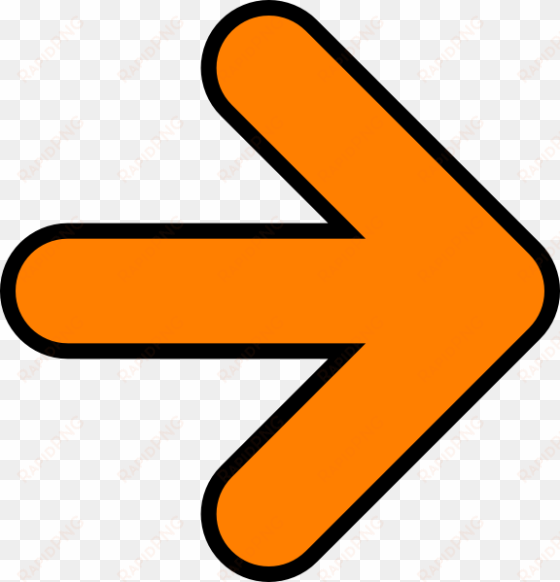 arrow clipart icon - orange arrow transparent background