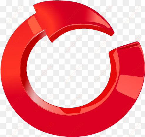 arrow red - red circular arrow png