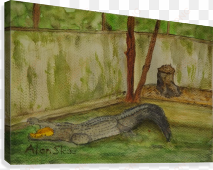 art - crocodile - - painting