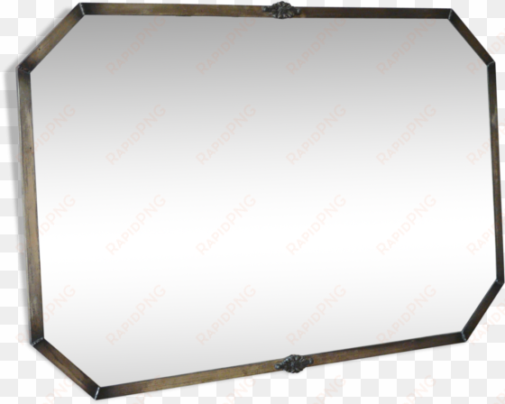 art deco beveled rectangular mirror frame silver 80x54cm - ceiling