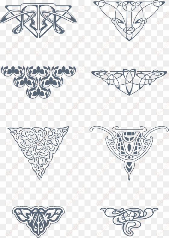 Art Nouveau Ornaments transparent png image