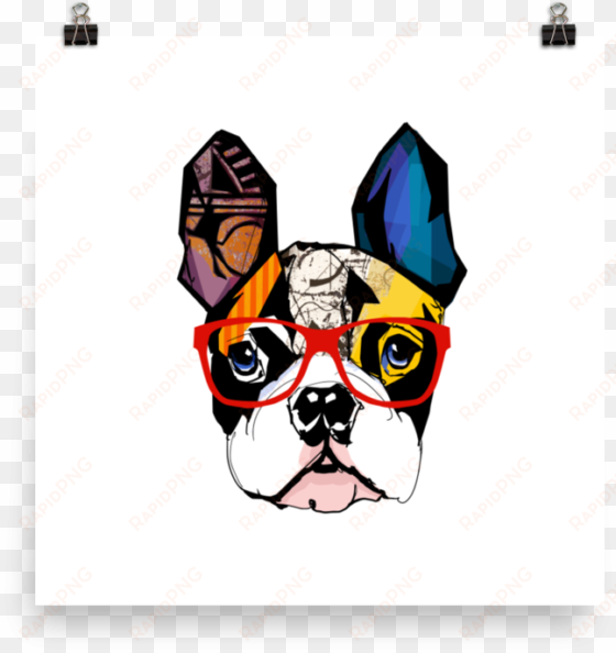 art print - chinese dog new year boston terrier