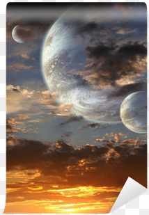 art print: frenta's sunset in alien planet, 61x41cm.