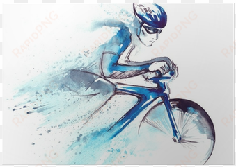 art print: okalinichenko's racing cyclist, 61x46cm.