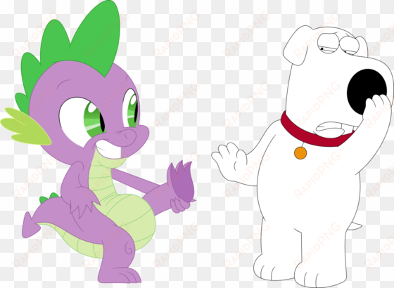 artist porygon brian griffin claws crossover dog png - my little pony spike birthday png