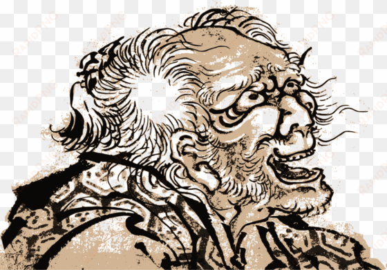 artist shunga work of art ukiyo-e - hokusai art old man