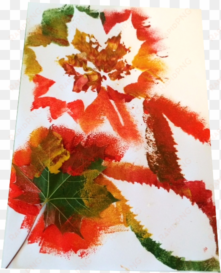 arty crafty kids autumn leaf painting - leaf painting