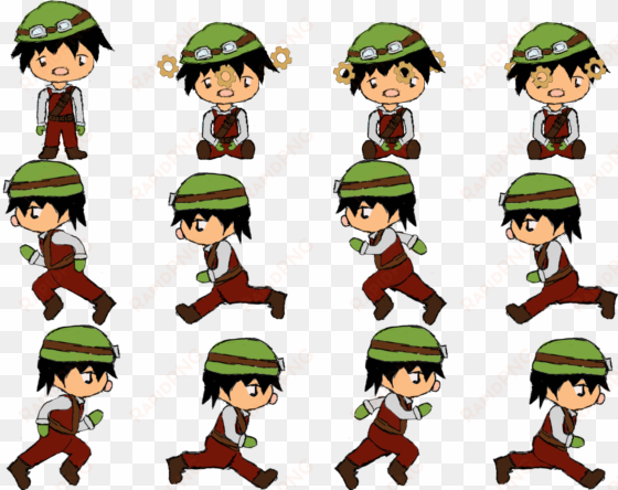 as the character is now more lively it has been decided - character movement sprite sheet