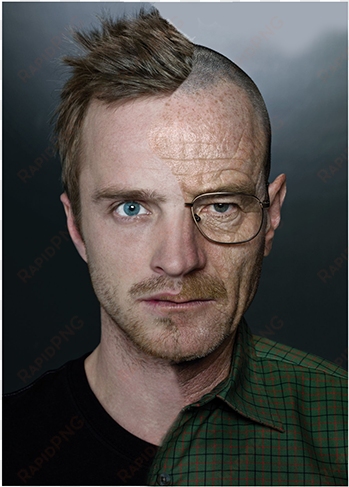 as you can see, i've merged the two images together - jesse pinkman transparent