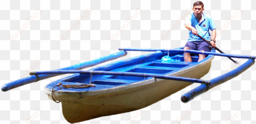 Asianboatfrontangle - Man In Boat Png transparent png image