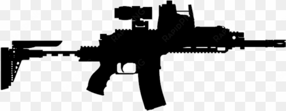 assault rifle silhouette png - m4 ssystem