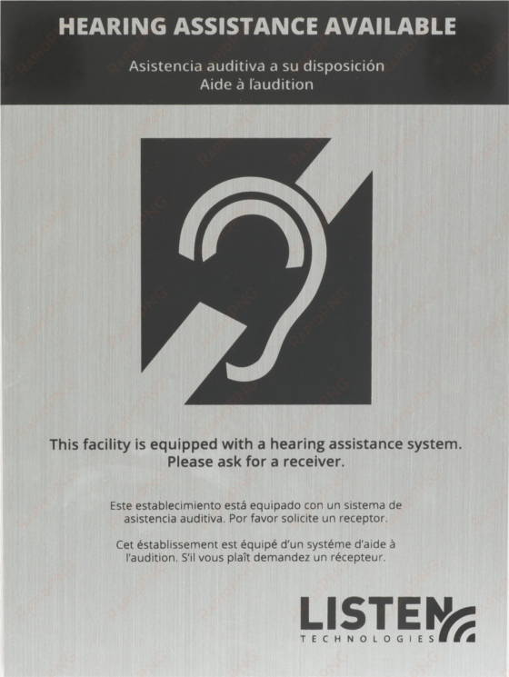 assistive listening notification signage kit - hearing loop