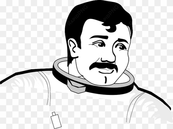 astronaut, nasa, man, space, space-suit, face - astronauta e lua desenho