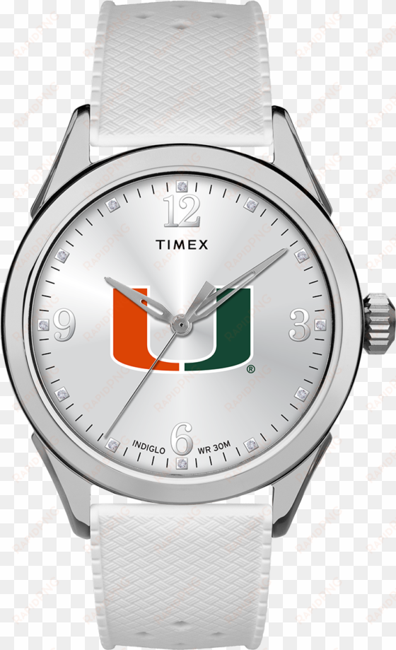 athena miami hurricanes large - women's timex watches