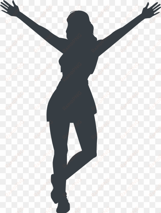 athlete silhouette - transparent background cheerleader clipart