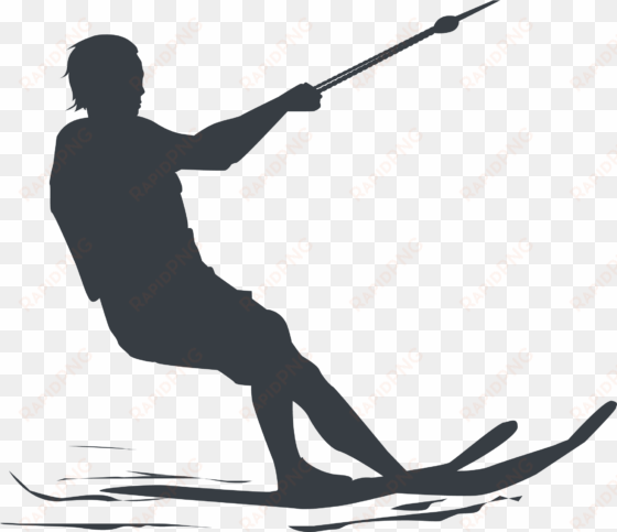 athlete silhouette - water skiing silhouette