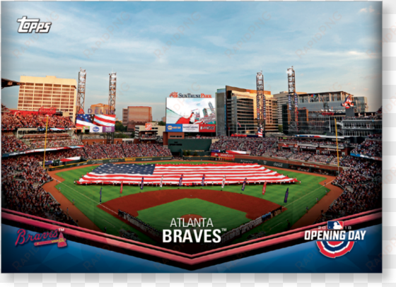 atlanta braves - poster corp suntrust park 2017 photo print (11 x 14)