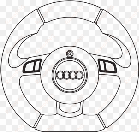 audi steering wheel front - white steering wheel png