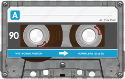 audio cassette blue - cassette tape transparent background