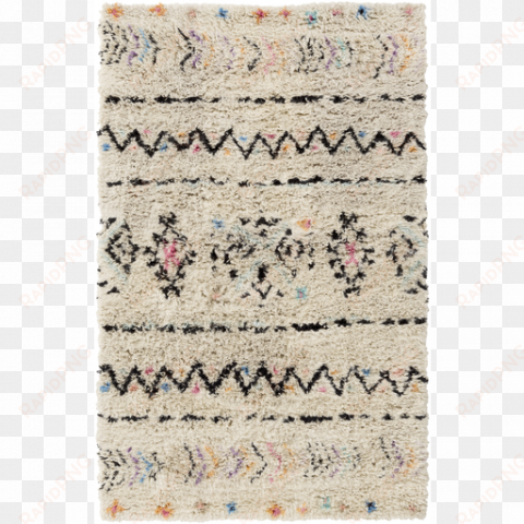 aura rug, sorbet - surya riad rid-3003 1'6" corner sample cream, black
