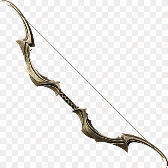 auriels bow - golden bow and arrow png