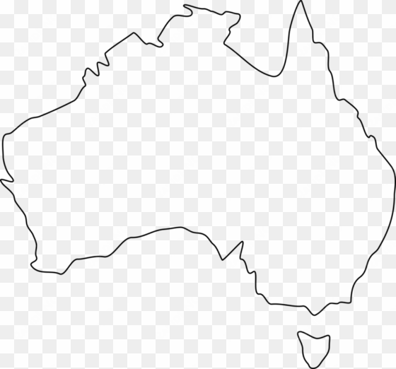 australia blank map geography - simple outline of australia