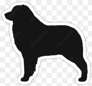 australian shepherd silhouette ' sticker by jenn inashvili - silhouette of australian shepherd