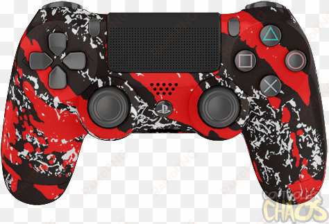 authentic sony quality - red digital camo ps4 controller