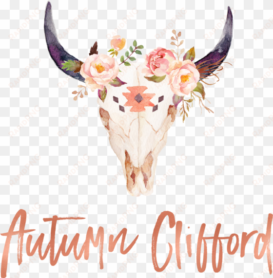 autumn clifford fondos pinterest dorm wall art - longhorn skull with flowers