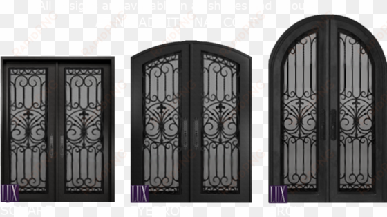 available in both double and single door configuration - iron door design png
