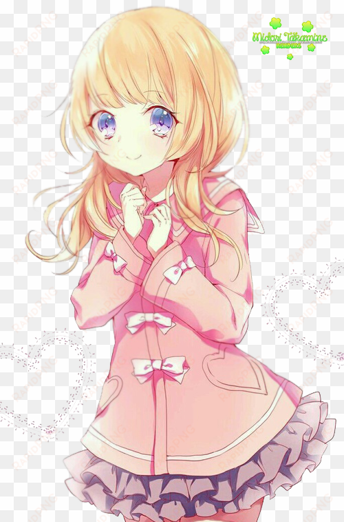 aw this anime girl looks really cute -credit to really - anime girl pink render
