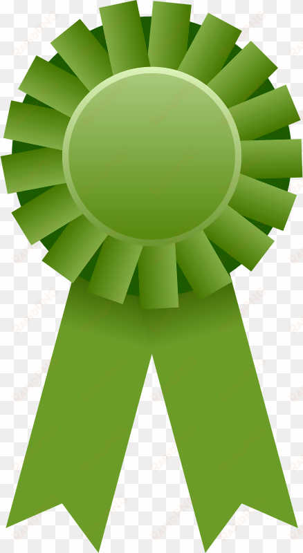 Award Green Ribbon - Green Award Ribbon Clipart transparent png image