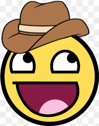 awesome cowboy smiley - awesome face cowboy