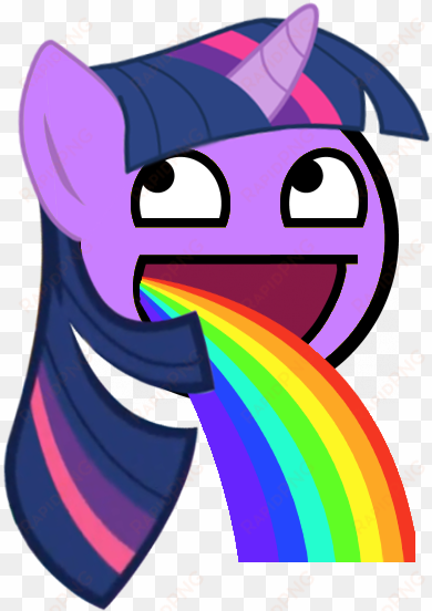 Awesome Face, Puking Rainbows, Rainbow, Safe, Twilight - Awesome Face Twilight Sparkle transparent png image