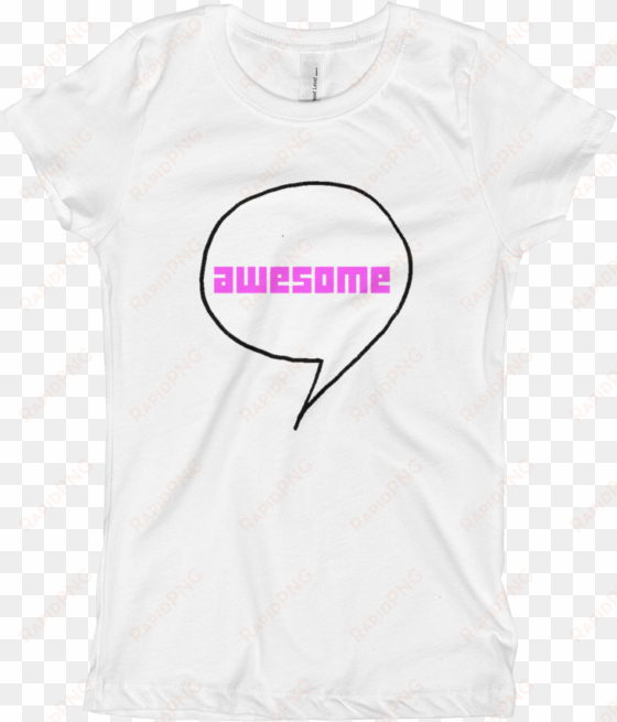 awesome text bubble girl's t-shirt - active shirt