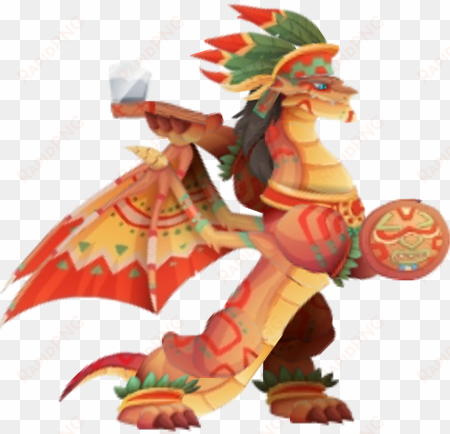 aztec warrior dragon 3d - aztec dragon png