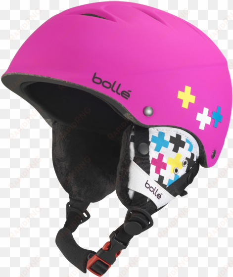 b-free soft pink ski helmet - bolle b-free helmet for kids, 53-57 cm soft pink cross