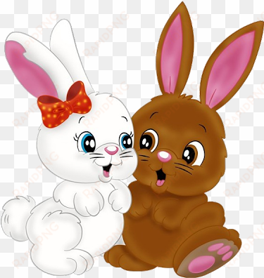 baby bunny rabbits clip art - cute cartoon baby bunny