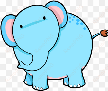 baby elephant cartoon - blue elephant