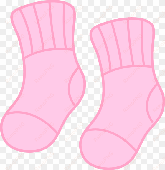 baby girl pink socks free clip art - clip art