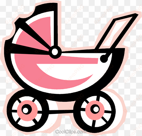 baby stroller royalty free vector clip art illustration