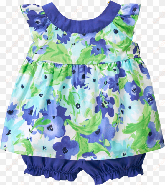 baby watercolor blue floral set by gymboree - pattern