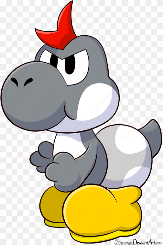 baby yoshi - black yoshi thousand year door