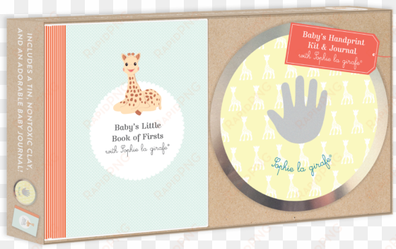 baby's handprint kit and journal with sophie la girafe