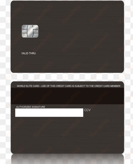 back of black credit card