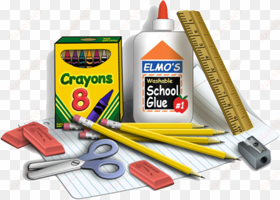 back to school supplies png clip art black and white - school supply