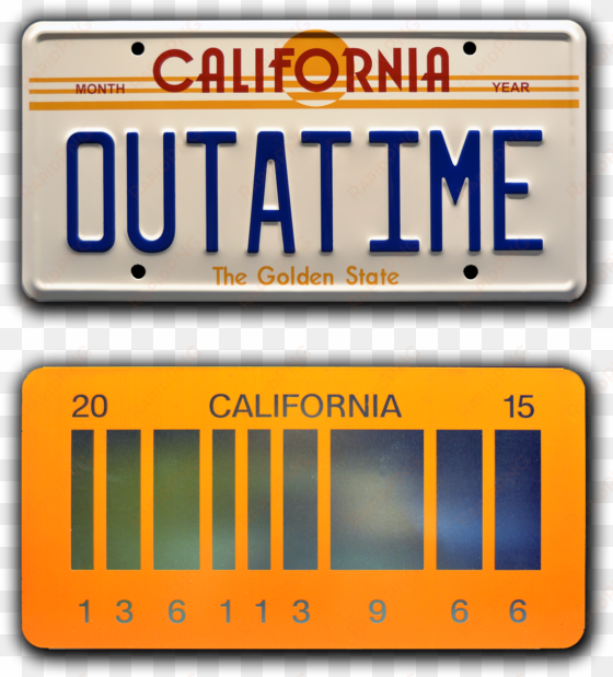 back to the future <br />two - back to the future license plate