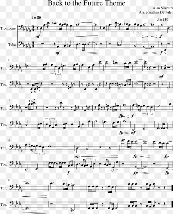 back to the future theme sheet music composed by alan - something just like this piano sheet music