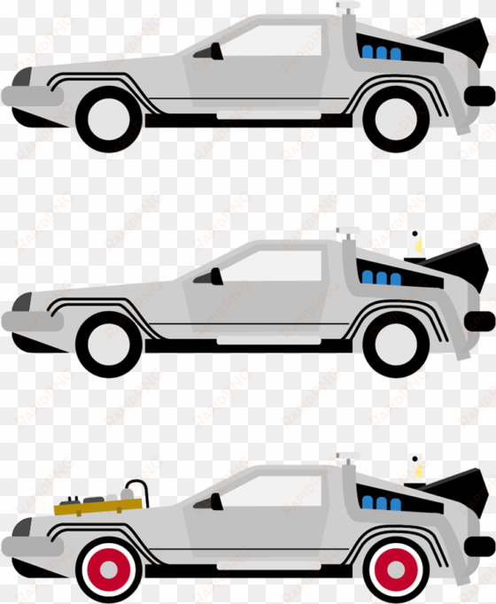 back to the future trilogy on behance png royalty free - back to the future trilogy delorean